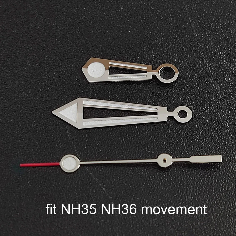 Luminous watch hands for NH35, NH36, ETA 2836, 2824 & Miyota 8205, 8215 movements