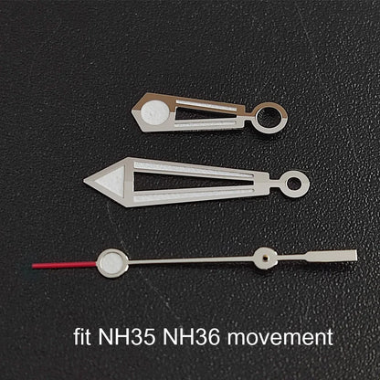 Luminous watch hands for NH35, NH36, ETA 2836, 2824 & Miyota 8205, 8215 movements