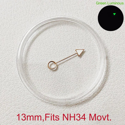 GMT Watch Hands Fit For NH34 NH35 NH36 Movement C3 Green Luminous Watches Parts