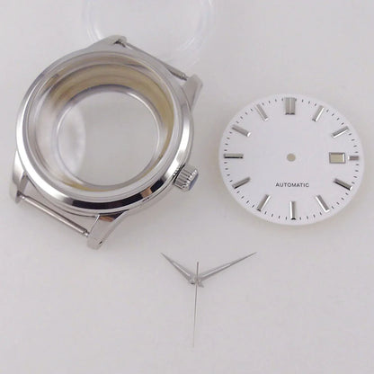 40mm Watch Case Double Bow Domed Sapphire Crystal for GS NH35 NH36 Movement