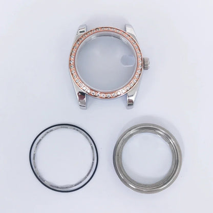 36/39mm Watch Case Transparent Caseback Sapphire Crystal for NH35/NH36/4R/7S