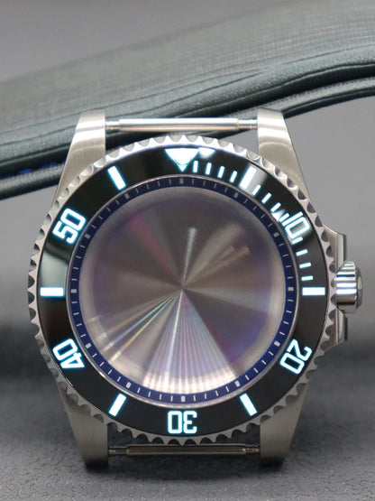 Diver 40mm Watch Case Sapphire For Nh34 Nh35 Nh36 Luminous SUB Ceramic Bezel