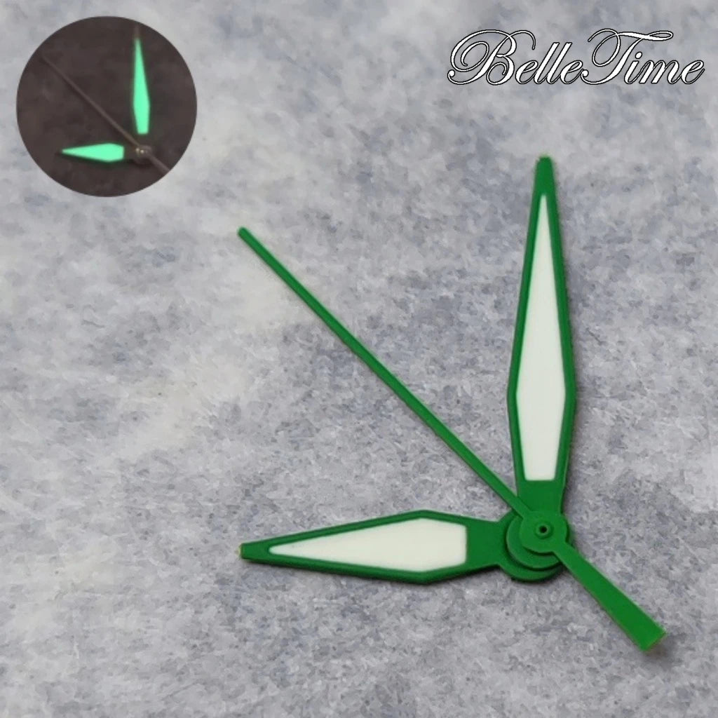 C3 Green luminous Multicolor Watch Hands for NH34 NH35 4R35 NH36 4R36 Movement