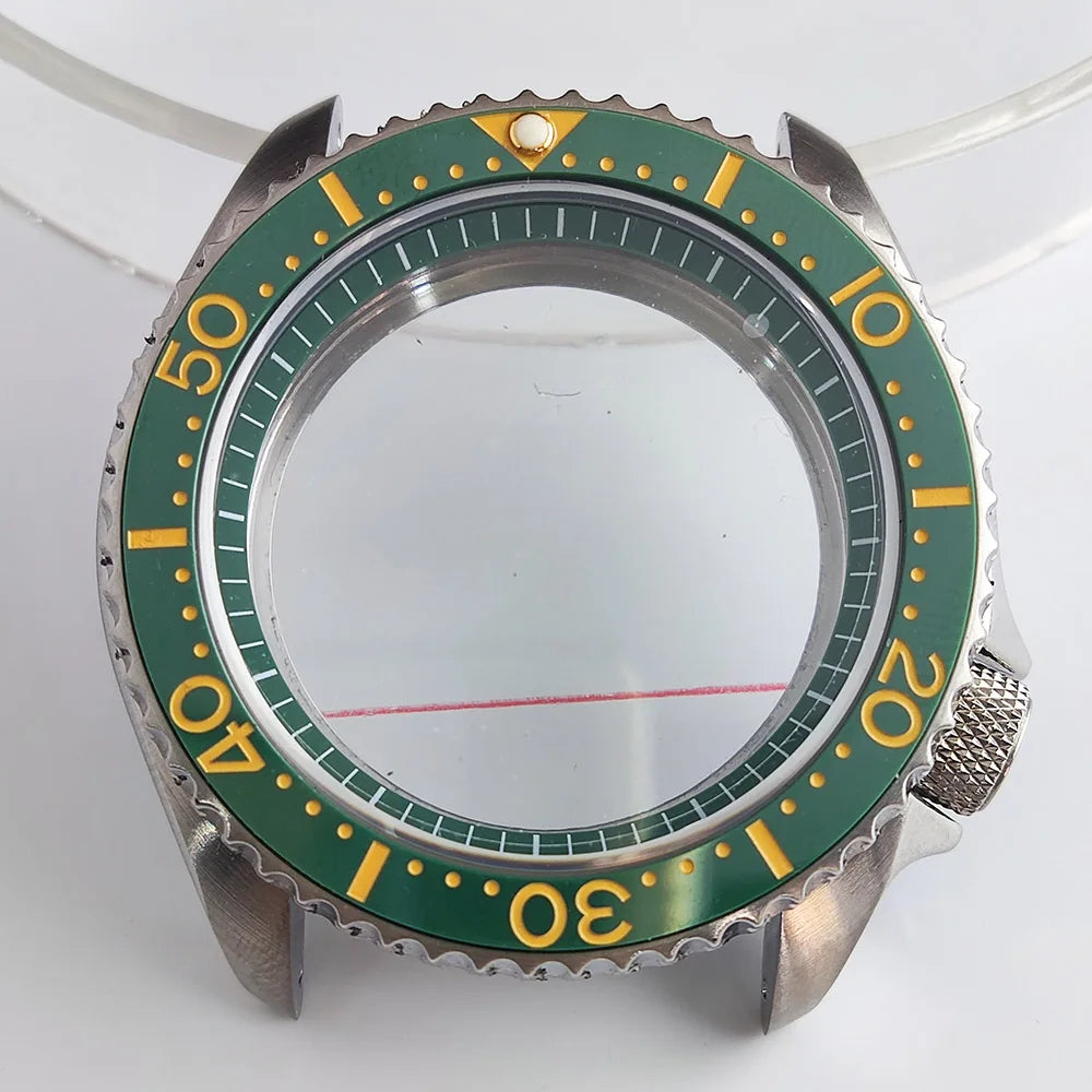 Plane Sapphire Glass Ceramic Bezel Stainless Steel Watch Case Fit NH 35 NH36 Movement High End Waterproof Watch Case
