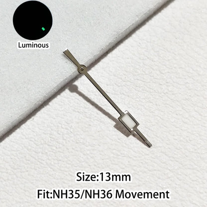 Green/Blue Green Luminous Watch Hands Fit NH35 NH36 Personalized Second Hand