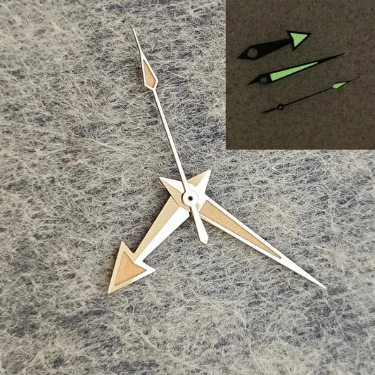 Yellow-green Luminous Hands Triangle Pointer Watch Hands for NH35/NH36/4R/7S