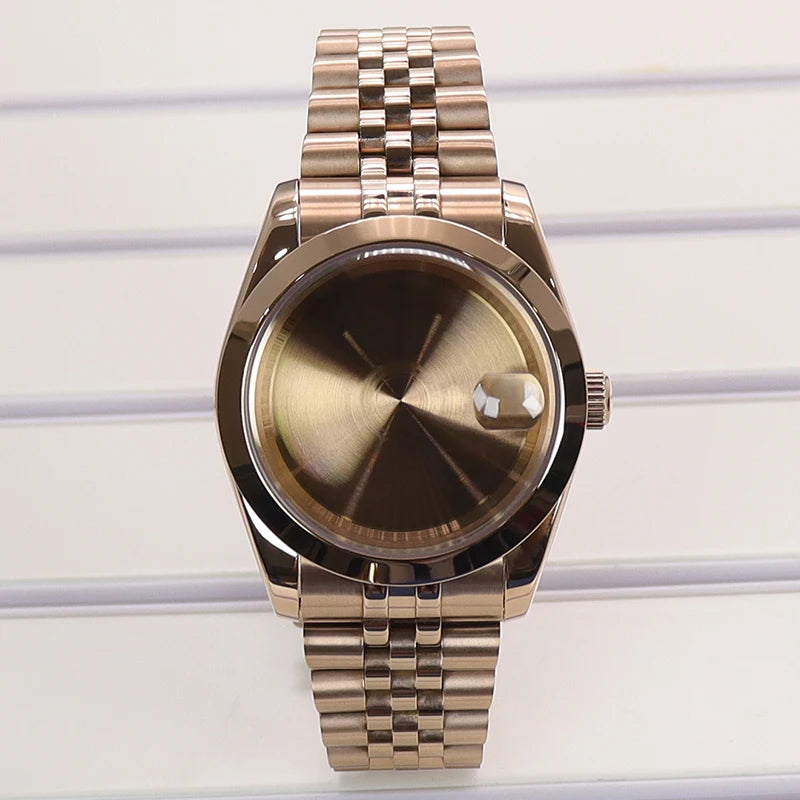 36/39mm Watch Case Bevel Edge Bezel Sapphire Glass For NH35 NH36 NH38 Miyota8215