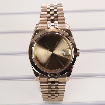 36/39mm Watch Case Bevel Edge Bezel Sapphire Glass For NH35 NH36 NH38 Miyota8215