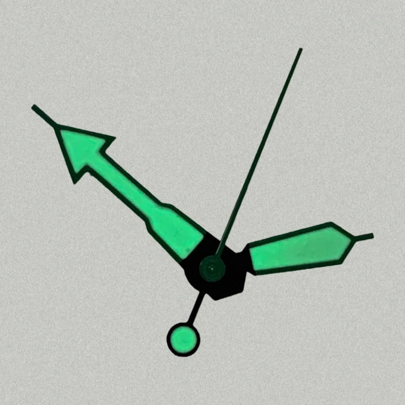 Modified Colorful Border Green Luminous Watch Hands for NH35/NH36/4R/7S Movement