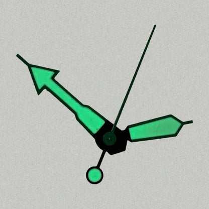 Modified Colorful Border Green Luminous Watch Hands for NH35/NH36/4R/7S Movement