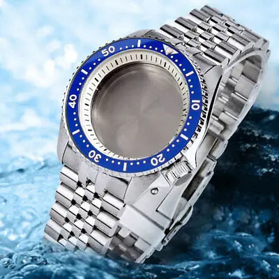 42mm Sapphire Glass Watch Case Fit SKX 007 NH35 NH36 2824 White Chapter ring
