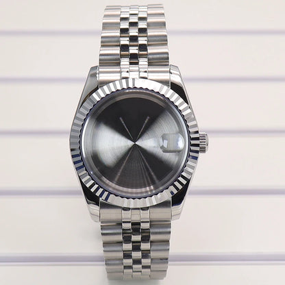 36mm/39mm Fluted Watch Case Sapphire Glass For NH35 NH36 NH38 Miyota 8215 8205