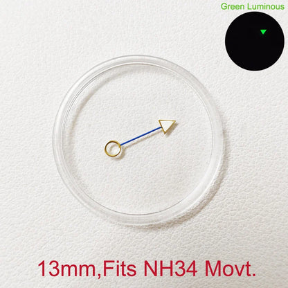GMT Watch Hands Fit For NH34 NH35 NH36 Movement C3 Green Luminous Watches Parts