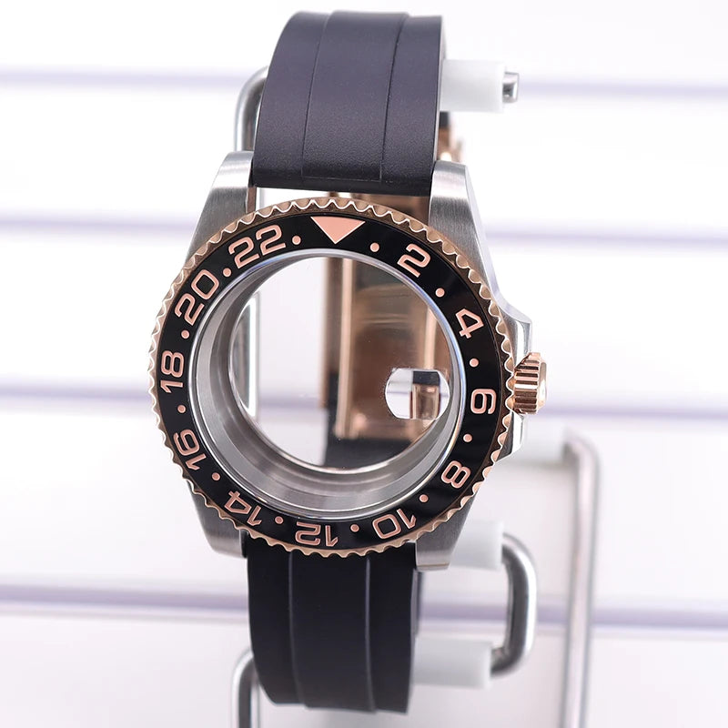 40mm Cases For NH35 NH34 NH36 NH38 NH70 Miyota8215 Eta2824 Unidirectional Bezel