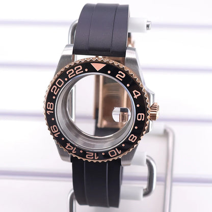 40mm Cases For NH35 NH34 NH36 NH38 NH70 Miyota8215 Eta2824 Unidirectional Bezel
