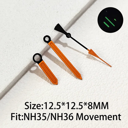 Watch Hands for NH35 NH36 Series Movement C3 Luminous Men's Watches Pointers