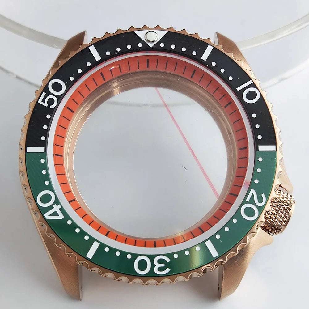 Plane Sapphire Glass Ceramic Bezel Stainless Steel Watch Case Fit NH 35 NH36 Movement High End Waterproof Watch Case