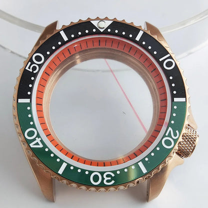 Plane Sapphire Glass Ceramic Bezel Stainless Steel Watch Case Fit NH 35 NH36 Movement High End Waterproof Watch Case