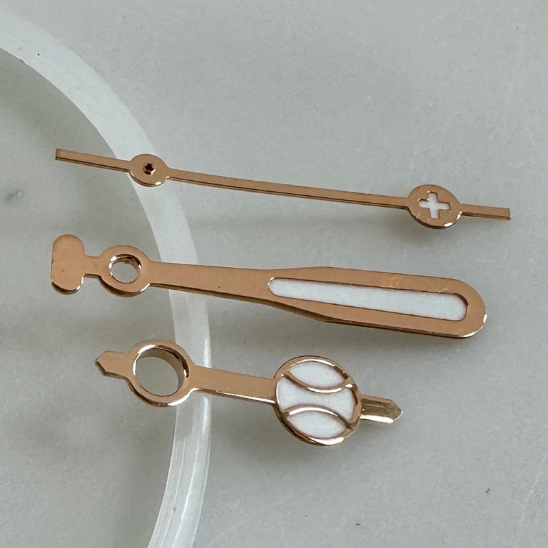 Modified Polished Pattern Green Luminous Watch Hands for NH35/NH36/4R/7S