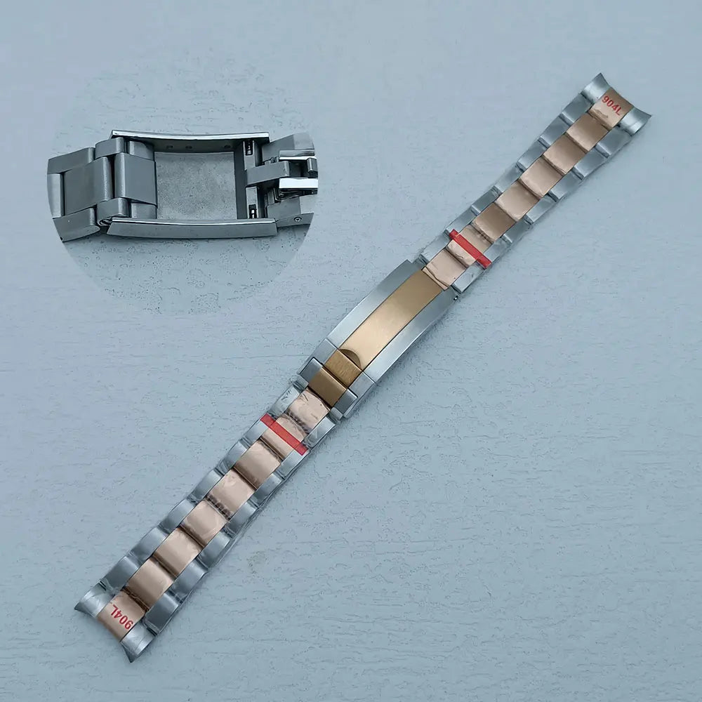 39.3mm Stainless Steel Watch Case Dtn Color Diamond Bezel 20mm Strap for VK63