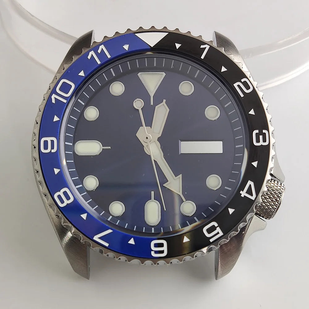 Plane Sapphire Glass Ceramic Bezel Stainless Steel Watch Case Fit NH 35 NH36 Movement High End Waterproof Watch Case