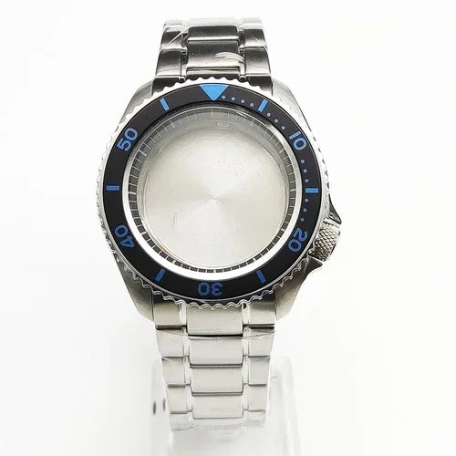 42mm Watch Case+ Strap Set SKX007 Case with Chapter Ring Sapphire for NH35 NH36