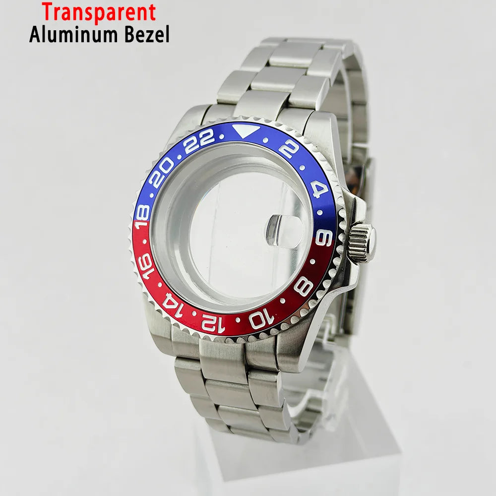 40mm Watch Case Ceramic Bezel SUB Bidirectional Rotating Bezel For NH34 GMT