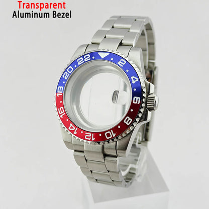 40mm Watch Case Ceramic Bezel SUB Bidirectional Rotating Bezel For NH34 GMT