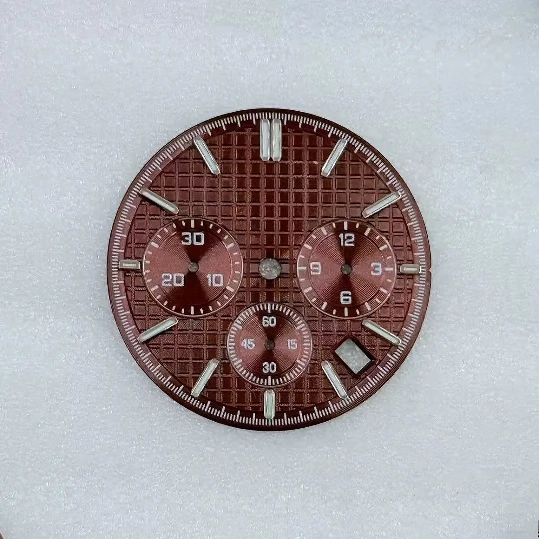 31.8mm Mechanical Timer Watch Dial And Hands Suitable For VK63 Quartz Movement