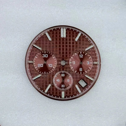 31.8mm Mechanical Timer Watch Dial And Hands Suitable For VK63 Quartz Movement