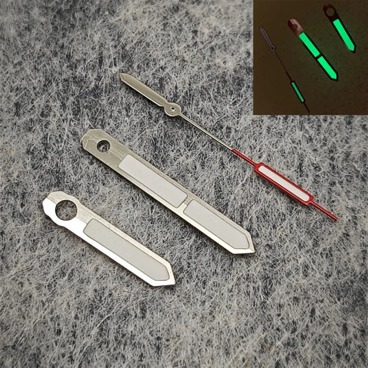 Silvery Watch Hands Green Luminous Watch Hands for NH35/36/4R/7S Movement