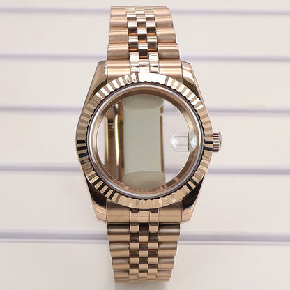 36/39mm Watch Cases Set Sapphire Glass For NH35 NH36 NH34 NH70 8215 Datejust