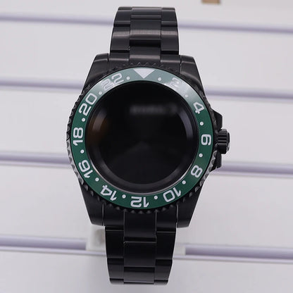 40mm Watch Case PVD Strap Sapphire For NH35 NH36 NH34 ETA 2824 8215 GMT SUB
