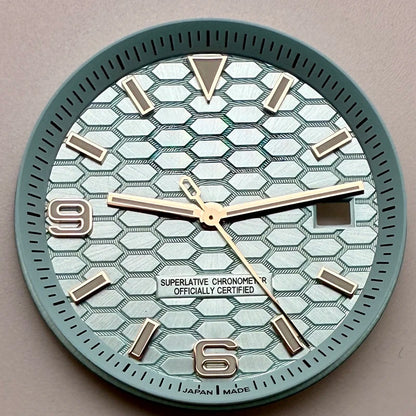 39.5mm Land-Dwellwe RG Case+Strap Sapphire Glass Luminou 33.8mm Dial Fit NH35