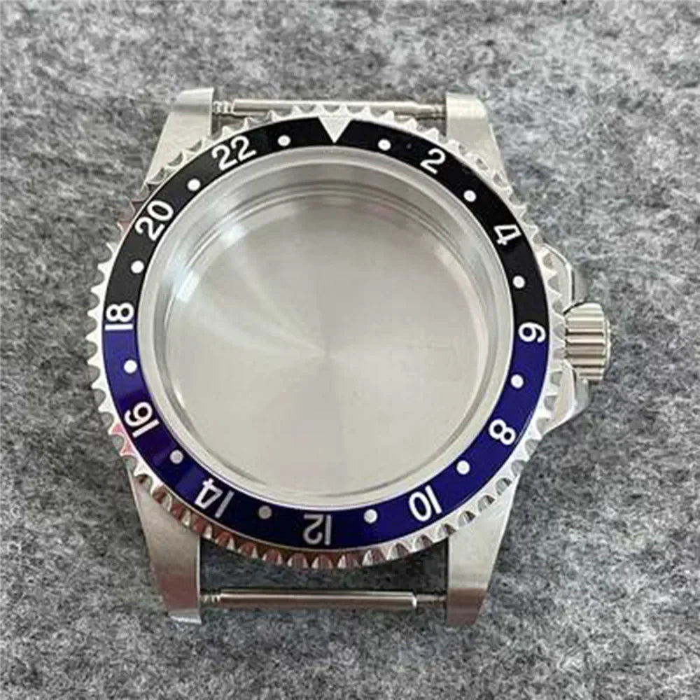 39.5mm Retro Flat Mirror Sapphire Glass Case Stainless Steel Case for NH35 NH36