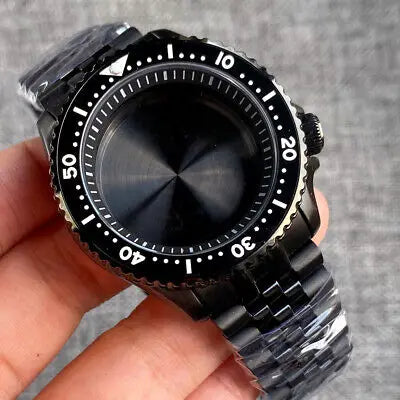 20ATM 42mm Sapphire Glass Black PVD Watch Case Fit SKX 007 NH34 NH35 NH36 2824