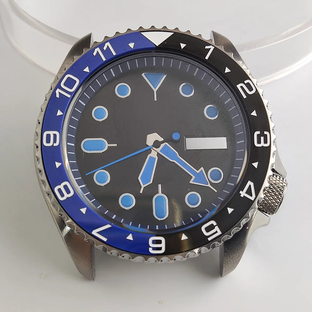 Plane Sapphire Glass Ceramic Bezel Stainless Steel Watch Case Fit NH 35 NH36 Movement High End Waterproof Watch Case
