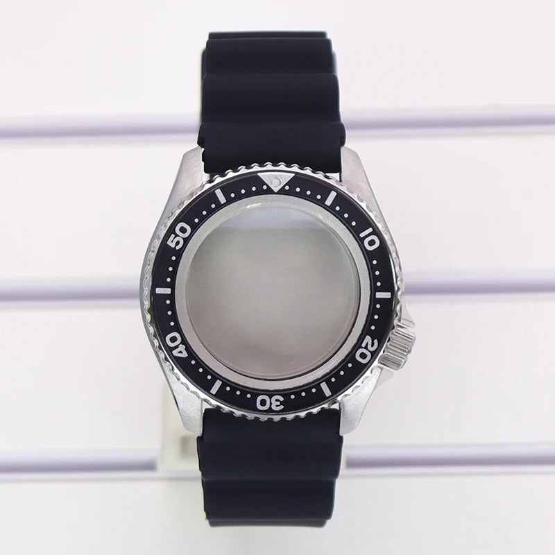 For 20 BAR at 3.8 SKX 42mm Diver Watch Case Sapphire Glass For NH35 NH36 NH38