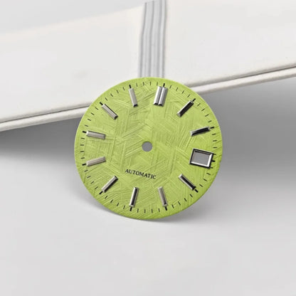 28.5mm Watch Dial  Texture Watch Faces No Luminous Modified for NH35 Movement