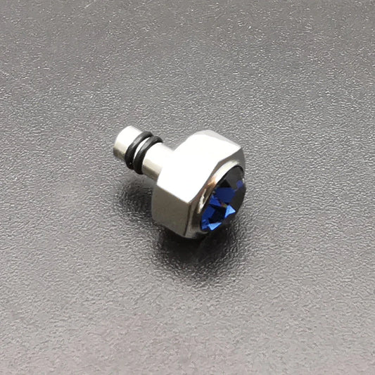 Sapphire steel watch crown 7.6x3.0mm for Santos Calibre replacement parts, durable and precise.