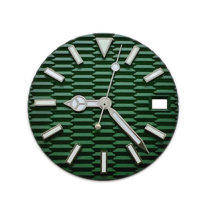 Modified 28.5mm Watch Dial + Hands Set for NH35 Movement Blue Green Luminous