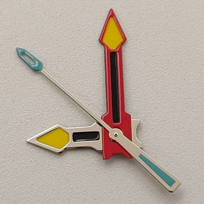 Modified Green Luminous Red-Yellow Watch Hands for NH35/NH36/4R/7S Movement