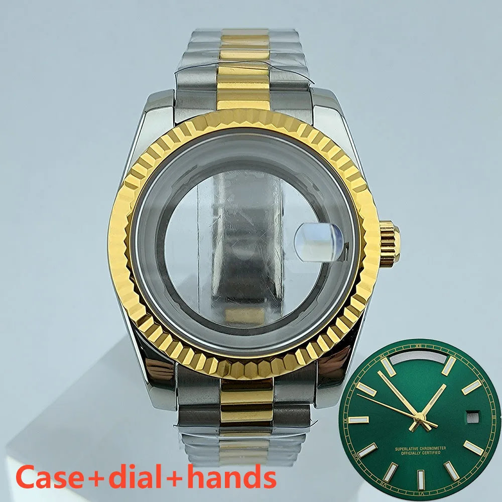 39mm Stainless Steel Watch Case Sapphire Glass suitable for Miyota 8285 Movement