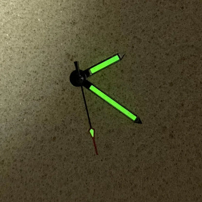 Black Edges Light Green Watch Hands Green Luminous for Nh35 Nh36 Movement