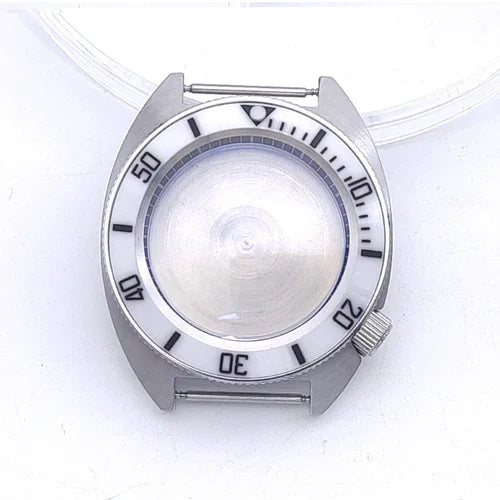 40mm Watch Case with Ceramic Bezel Shadow Ring Sapphire Crystal for NH35/NH36/4R