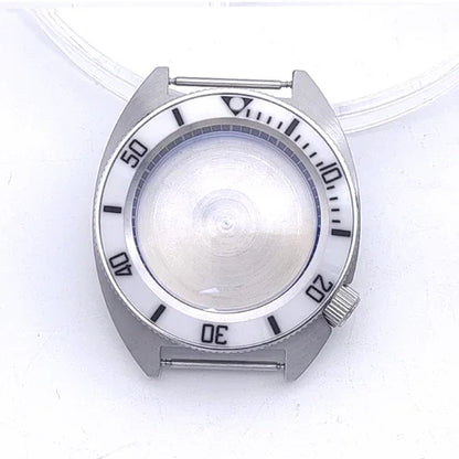 40mm Watch Case with Ceramic Bezel Shadow Ring Sapphire Crystal for NH35/NH36/4R