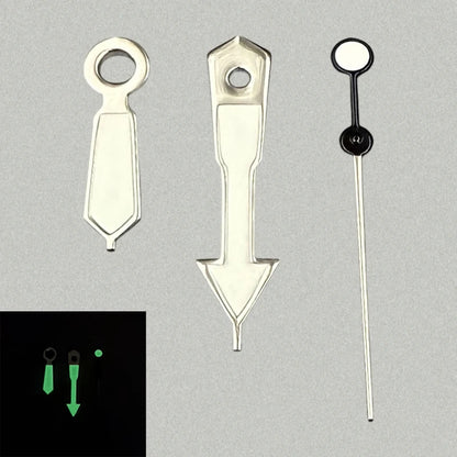 Modified Arrow Green Luminous Watch Hands Pointers for NH35/NH36/4R/7S Movement