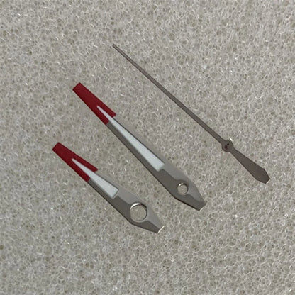 Silver Red Watch Hands for NH35 NH36 4R 7S Movement Green Luminous 3Pins Needles