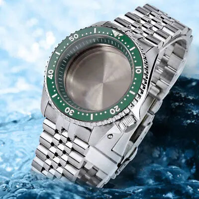 42mm Sapphire Glass Watch Case fit SKX 007 NH35 NH36 2824 200M Water Resistance