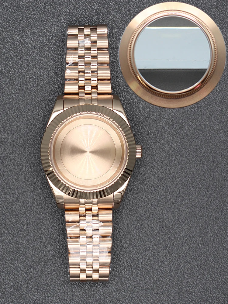 36/40mm Watch Case Sapphire Glass For nh35 nh36 Miyota 8215 28.5mm Dial Datejust